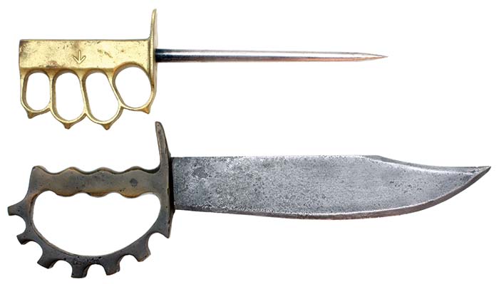 Original U.S. WWII Custom Made Cast Brass Knuckle Dusters with
