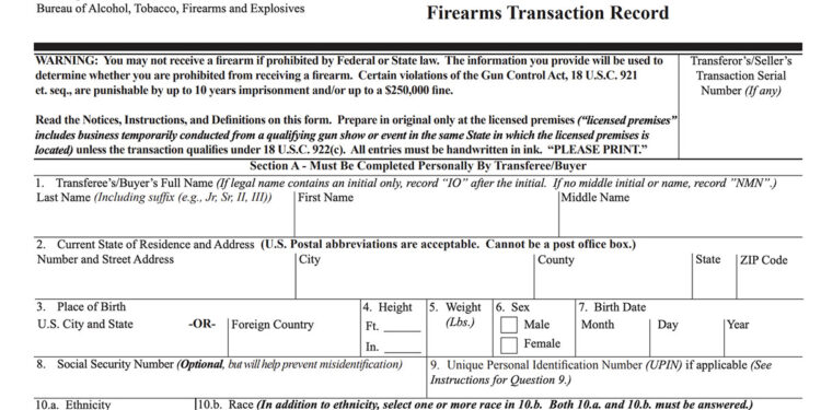Abhorrent Behaviors and ATF Form 4473